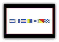 Thumbnail for Personalized Nautical Flags Canvas Wrap & Photo Print - Black and Red - Flags without Letters - Front View