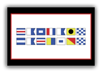 Thumbnail for Personalized Nautical Flags Canvas Wrap & Photo Print - Black and Red - Flags without Letters - Multi-Line - Front View