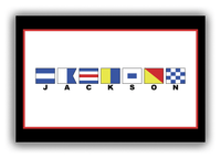 Thumbnail for Personalized Nautical Flags Canvas Wrap & Photo Print - Black and Red - Flags with Small Letters - Front View