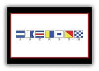 Thumbnail for Personalized Nautical Flags Canvas Wrap & Photo Print - Black and Red - Flags with Grey Letters - Front View