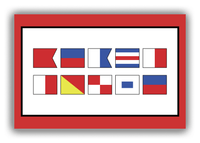Thumbnail for Personalized Nautical Flags Canvas Wrap & Photo Print - Red and Black - Flags without Letters - Front View