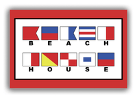 Thumbnail for Personalized Nautical Flags Canvas Wrap & Photo Print - Red and Black - Flags with Small Letters - Front View