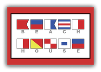 Thumbnail for Personalized Nautical Flags Canvas Wrap & Photo Print - Red and Black - Flags with Grey Letters - Front View