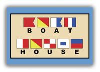 Thumbnail for Personalized Nautical Flags Canvas Wrap & Photo Print - Blue and Tan - Flags with Large Letters - Front View