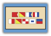 Thumbnail for Personalized Nautical Flags Canvas Wrap & Photo Print - Blue and Tan - Flags without Letters - Front View
