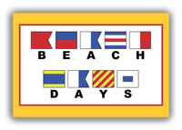 Thumbnail for Personalized Nautical Flags Canvas Wrap & Photo Print - Yellow and Red - Flags with Large Letters - Front View