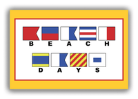 Thumbnail for Personalized Nautical Flags Canvas Wrap & Photo Print - Yellow and Red - Flags with Small Letters - Front View
