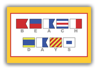 Thumbnail for Personalized Nautical Flags Canvas Wrap & Photo Print - Yellow and Red - Flags with Grey Letters - Front View
