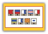 Thumbnail for Personalized Nautical Flags Canvas Wrap & Photo Print - Yellow and Red - Flags with Light Brown Frames - Front View