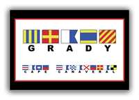 Thumbnail for Personalized Nautical Flags Canvas Wrap & Photo Print II - Black and Red - Flags with Large Letters - Front View