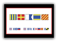 Thumbnail for Personalized Nautical Flags Canvas Wrap & Photo Print II - Black and Red - Flags without Letters - Front View