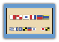 Thumbnail for Personalized Nautical Flags Canvas Wrap & Photo Print II - Blue and Tan - Flags without Letters - Front View