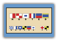 Thumbnail for Personalized Nautical Flags Canvas Wrap & Photo Print II - Blue and Tan - Flags with Small Letters - Front View