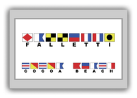 Thumbnail for Personalized Nautical Flags Canvas Wrap & Photo Print II - Grey and White - Flags with Large Letters - Front View