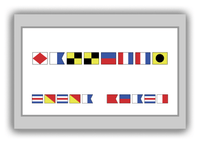 Thumbnail for Personalized Nautical Flags Canvas Wrap & Photo Print II - Grey and White - Flags without Letters - Front View