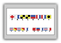 Thumbnail for Personalized Nautical Flags Canvas Wrap & Photo Print II - Grey and White - Flags with Small Letters - Front View