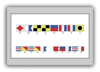 Thumbnail for Personalized Nautical Flags Canvas Wrap & Photo Print II - Grey and White - Flags with Grey Letters - Front View