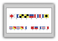 Thumbnail for Personalized Nautical Flags Canvas Wrap & Photo Print II - Grey and White - Flags with Grey Letters - Front View
