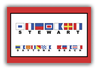 Thumbnail for Personalized Nautical Flags Canvas Wrap & Photo Print II - Red and Black - Flags with Large Letters - Front View