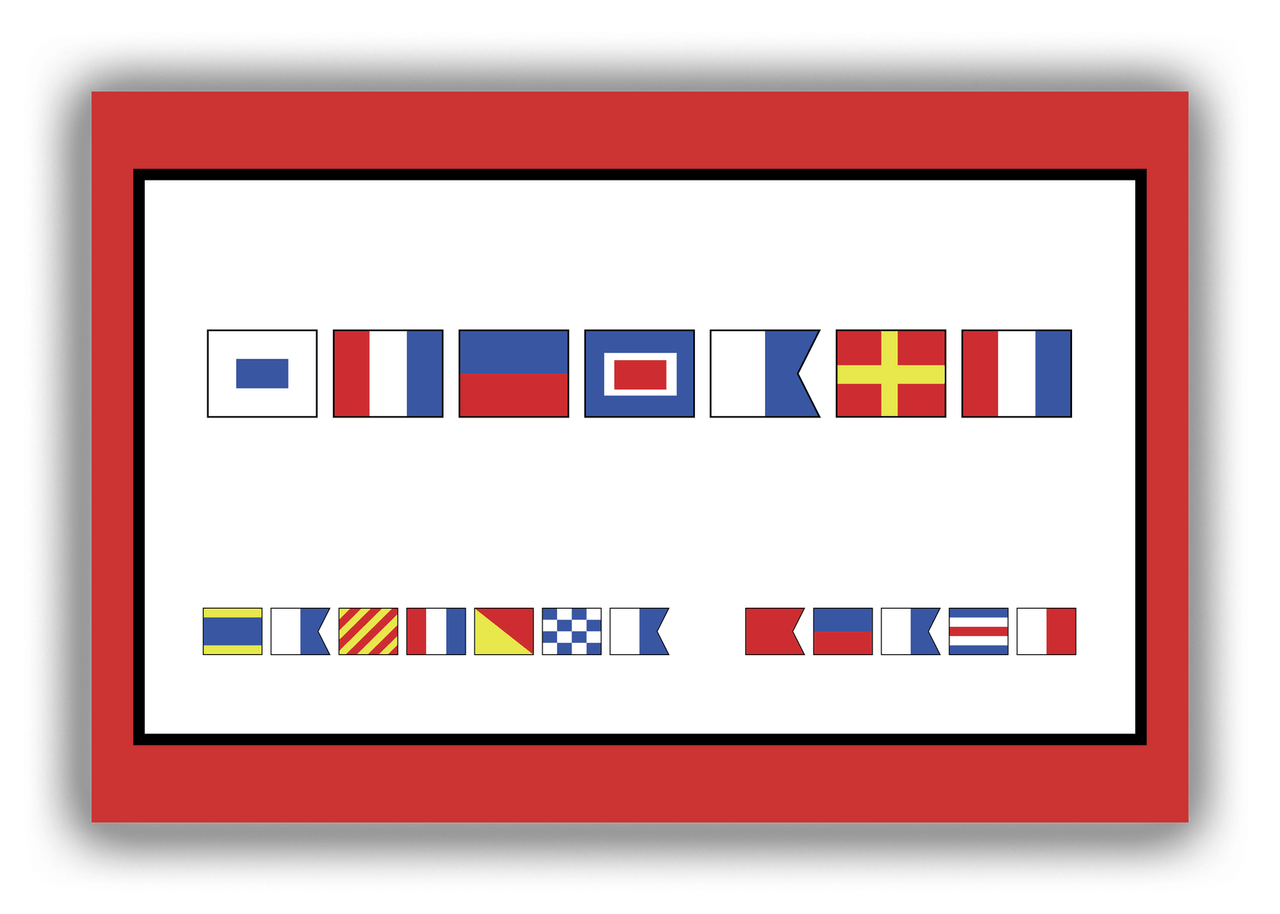 Personalized Nautical Flags Canvas Wrap & Photo Print II - Red and Black - Flags without Letters - Front View