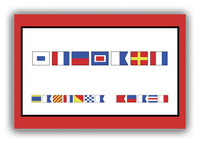 Thumbnail for Personalized Nautical Flags Canvas Wrap & Photo Print II - Red and Black - Flags without Letters - Front View