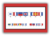 Thumbnail for Personalized Nautical Flags Canvas Wrap & Photo Print II - Red and Black - Flags with Grey Letters - Front View
