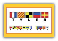Thumbnail for Personalized Nautical Flags Canvas Wrap & Photo Print II - Yellow and Red - Flags with Large Letters - Front View