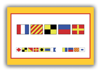 Thumbnail for Personalized Nautical Flags Canvas Wrap & Photo Print II - Yellow and Red - Flags without Letters - Front View