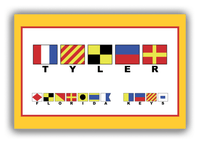 Thumbnail for Personalized Nautical Flags Canvas Wrap & Photo Print II - Yellow and Red - Flags with Small Letters - Front View