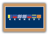Thumbnail for Personalized Nautical Flags Canvas Wrap & Photo Print - Tan and Navy - Flags with Large White Letters - Front View