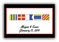 Thumbnail for Personalized Nautical Flags Canvas Wrap & Photo Print III - Black and Red - Flags without Letters - Front View