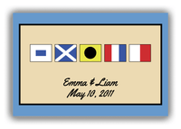 Thumbnail for Personalized Nautical Flags Canvas Wrap & Photo Print III - Blue and Tan - Flags without Letters - Front View