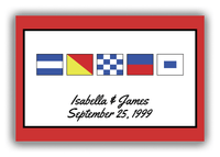 Thumbnail for Personalized Nautical Flags Canvas Wrap & Photo Print III - Red and Black - Flags without Letters - Front View