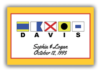 Thumbnail for Personalized Nautical Flags Canvas Wrap & Photo Print III - Yellow and Red - Flags with Large Letters - Front View