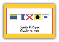 Thumbnail for Personalized Nautical Flags Canvas Wrap & Photo Print III - Yellow and Red - Flags without Letters - Front View