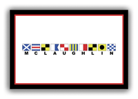 Thumbnail for Personalized Nautical Flags Canvas Wrap & Photo Print - Black and Red - Flags with Large Black Letters - Front View