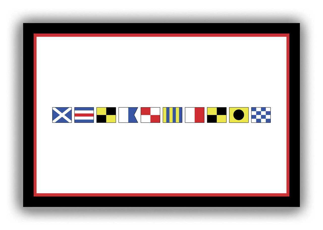 Personalized Nautical Flags Canvas Wrap & Photo Print - Black and Red - Flags without Letters - Front View