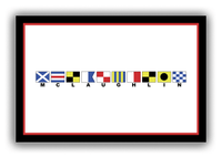 Thumbnail for Personalized Nautical Flags Canvas Wrap & Photo Print - Black and Red - Flags with Small Black Letters - Front View