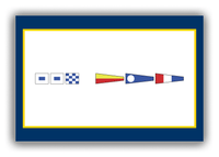 Thumbnail for Personalized Nautical Flags Canvas Wrap & Photo Print - Navy Blue and Gold - Flags without Letters - Front View