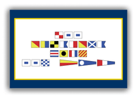 Thumbnail for Personalized Nautical Flags Canvas Wrap & Photo Print - Navy Blue and Gold - Flags without Letters - Multi-Line - Front View