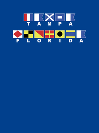 Thumbnail for Personalized Nautical Flags T-Shirt - Royal Blue - Decorate View