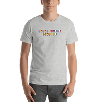Thumbnail for Personalized Nautical Flags T-Shirt - Grey - Shirt View
