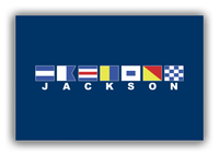 Thumbnail for Personalized Nautical Flags Canvas Wrap & Photo Print - Navy Blue - Front View