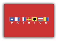 Thumbnail for Personalized Nautical Flags Canvas Wrap & Photo Print - Red - Front View