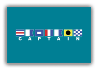 Thumbnail for Personalized Nautical Flags Canvas Wrap & Photo Print - Teal - Front View