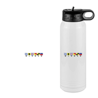 Thumbnail for Personalized Nautical Flags Water Bottle (30 oz) - Design View