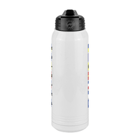 Thumbnail for Personalized Nautical Flags Water Bottle (30 oz) - Rotated Text - Front View