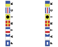 Thumbnail for Personalized Nautical Flags Water Bottle (30 oz) - Rotated Text - Graphic View
