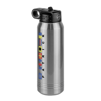 Thumbnail for Personalized Nautical Flags Water Bottle (30 oz) - Rotated Text - Front Left View