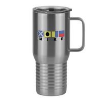 Thumbnail for Personalized Nautical Flags Travel Coffee Mug Tumbler with Handle (20 oz) - Right View